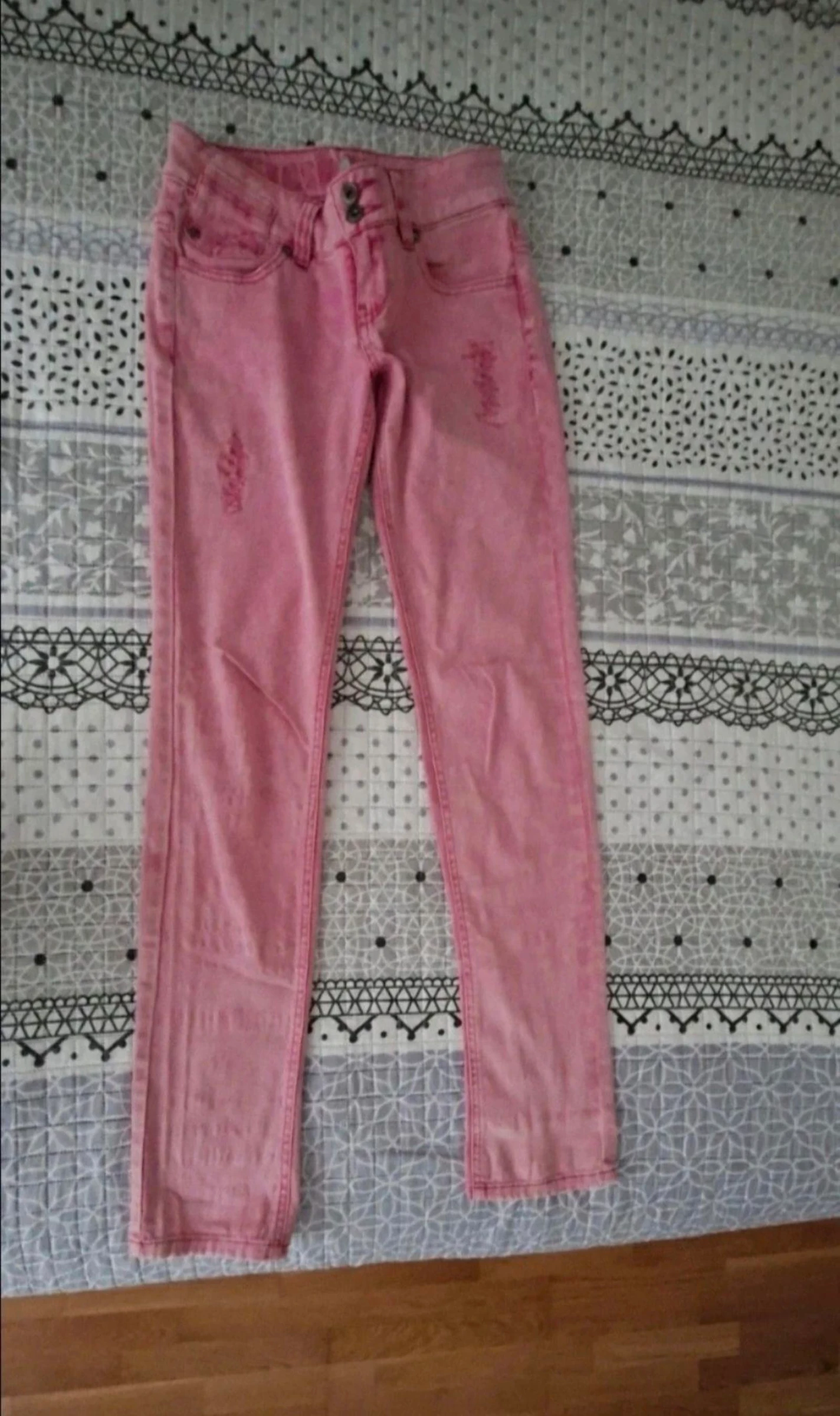 Pantalon vaquero de mujer, color rosa, talla S – photo 2